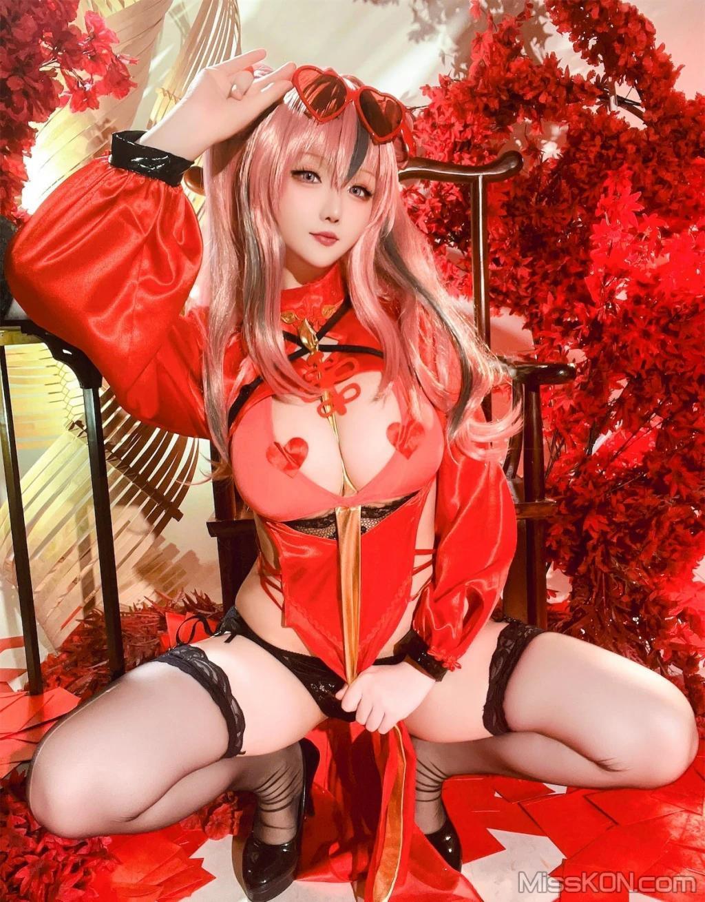 Coser@星之迟迟Hoshilily: 2024年1月计划C – 布莱默顿新年旗袍 (84 photos )
