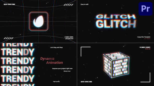 Glitch Typography For Premiere Pro - VideoHive 51756300