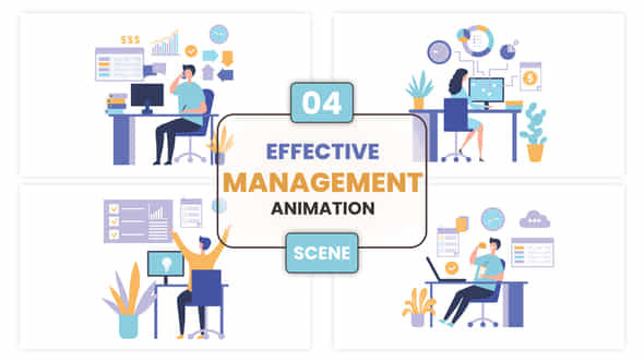 Effective Management Animation Scene - VideoHive 52949269