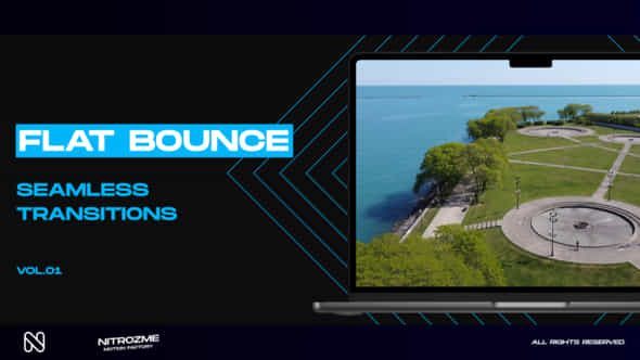 Flat Bounce Transitions - VideoHive 47616839