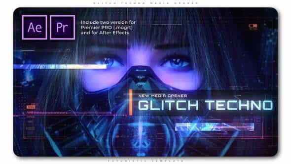 Glitch Techno Media Opener - VideoHive 28907727