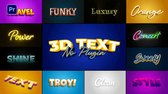 3D Text Effects - VideoHive 49680340