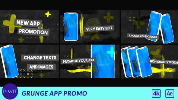 Grunge App PromoIntro - VideoHive 37356727