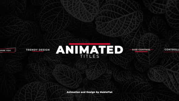Animated Titles Pack - VideoHive 22353258
