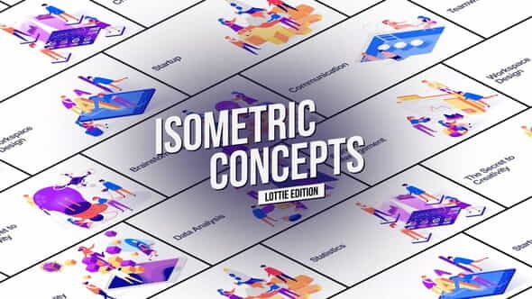 Isometric Concept - Lottie Edition - VideoHive 24313572
