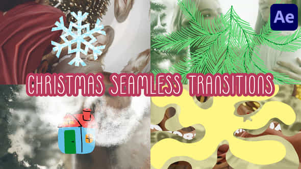 Cartoon Christmas Seamless Transitions For After Effects - VideoHive 50037973