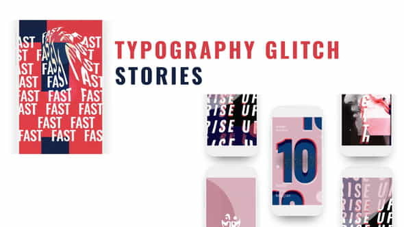 Glitch Stories Typography Pack - VideoHive 26559346
