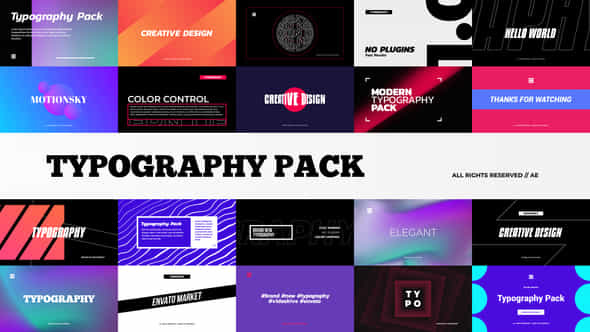 Stylish Typography Pack - VideoHive 29057056