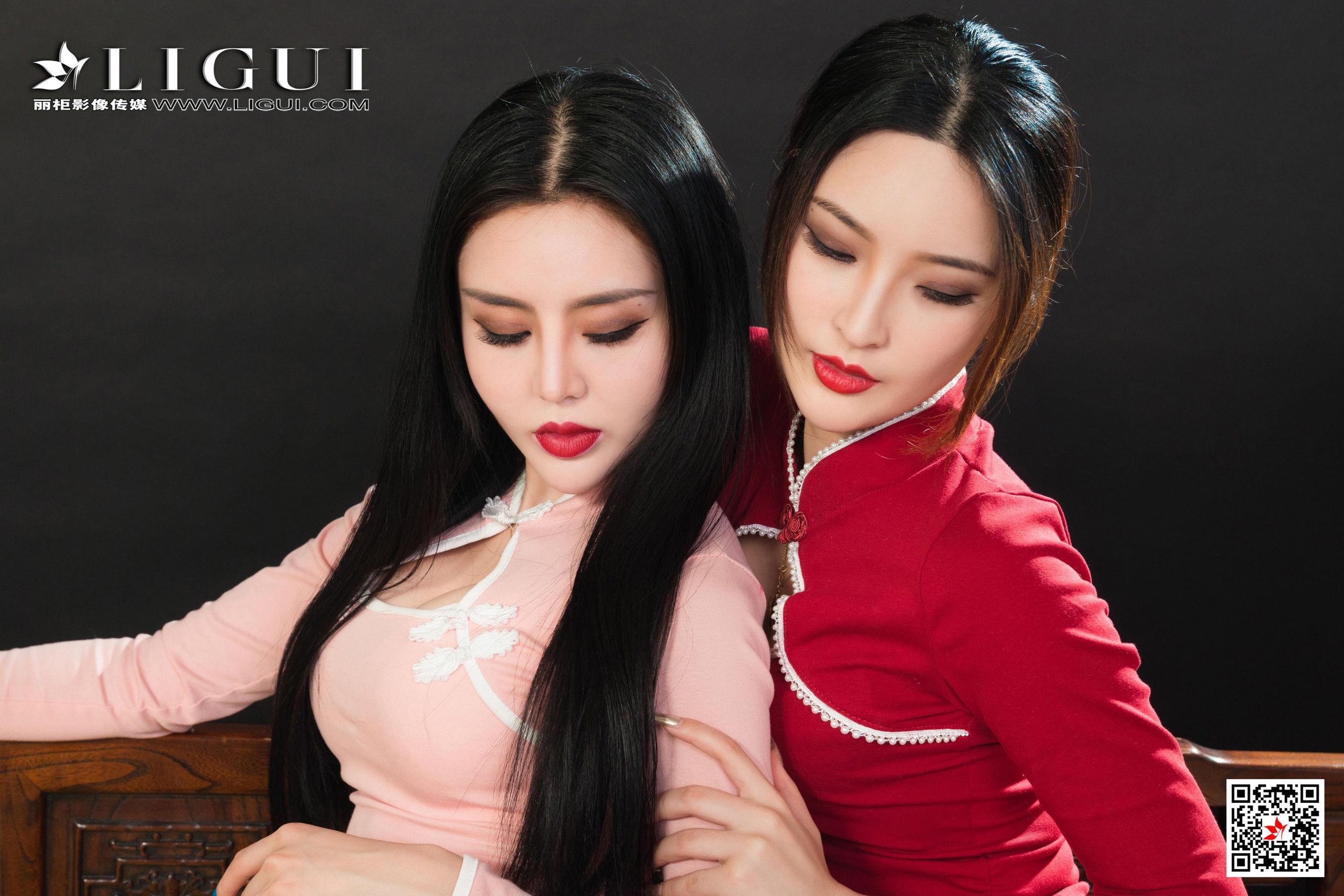 [丽柜Ligui] 2021.01.01 Model 雪糕&凉儿 丝足美腿套图(33)