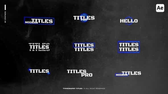 Typography Titles Ae - VideoHive 48876076