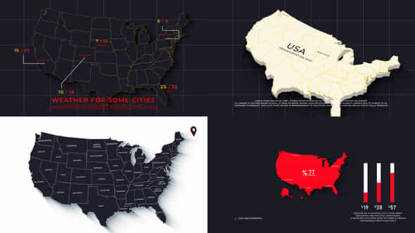 USA Map Promo - VideoHive 39373010