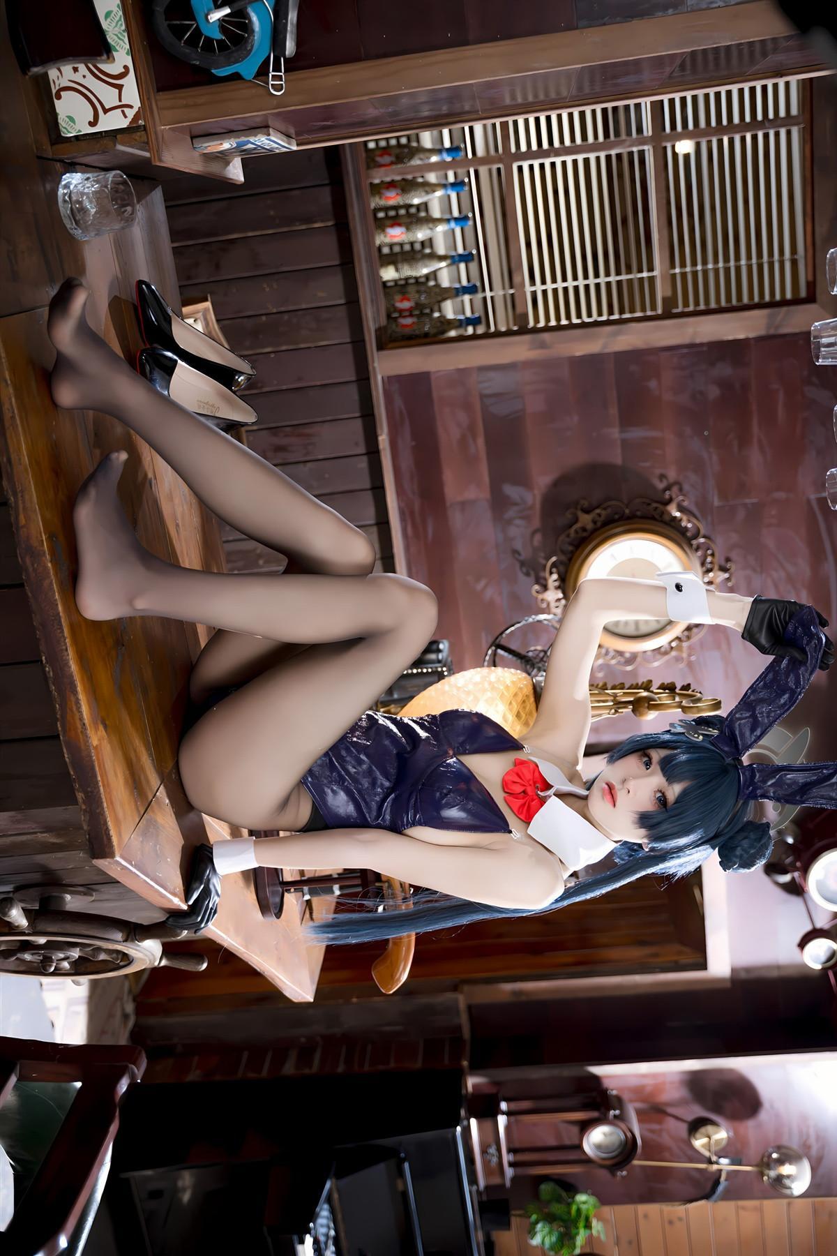 Cosplay 九柒喵 – 蔚蓝档案 龙华妃咲 兔女郎(4)