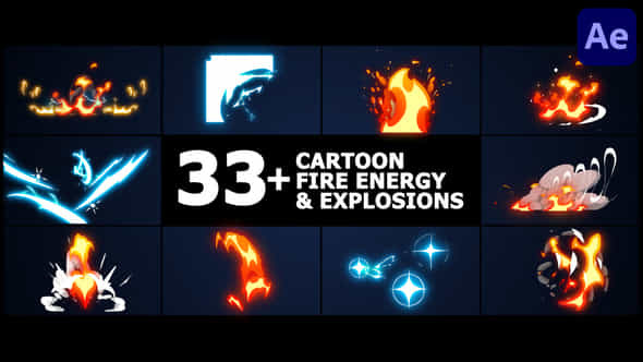 Cartoon Fire Energy - VideoHive 38264623