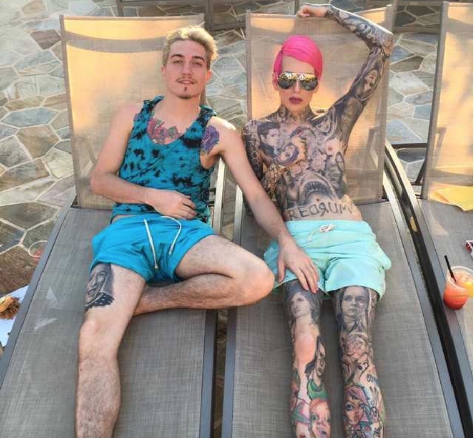 Jeffree has a lot of tattoos over all parts of his body - although we'...