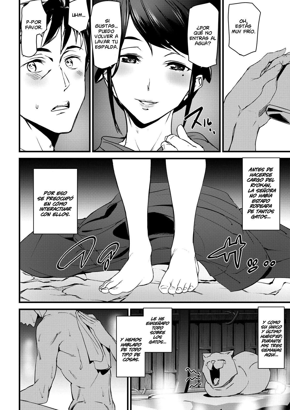 [Ashiomi Masato] Neko Onsen no Wakaokami  La dueña de la posada de los gatos (COMIC Kairakuten 2020-04) [Spanish] [Gokiburi + NicoNii Scans] [Digital