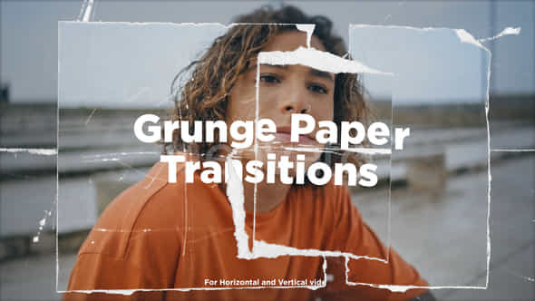 Grunge Paper Transitions Mogrt - VideoHive 54816830