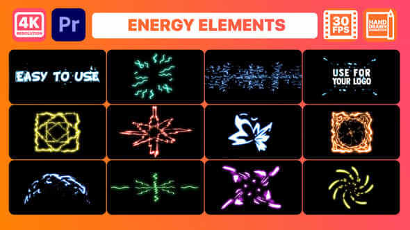 Electric Energy Elements Premiere Pro Mogrt - VideoHive 30942789