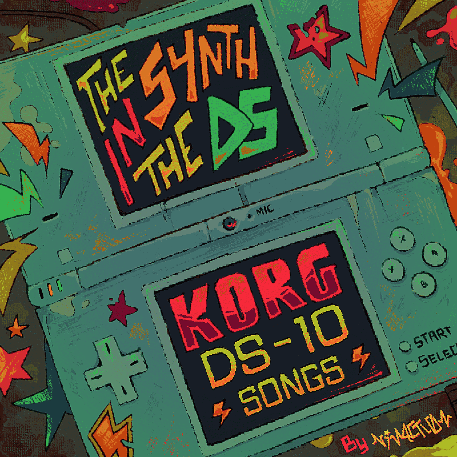 The cover I designed for my KORG DS-10 album. Still love the outcome! Made in FireAlpaca