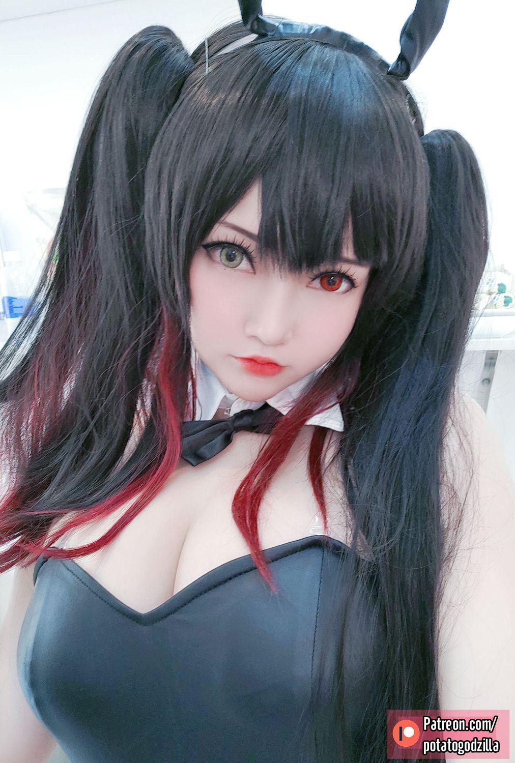 [福利女神cosplay] Potato Godzilla - Kurumi Tokisaki Bunny Girl(26)