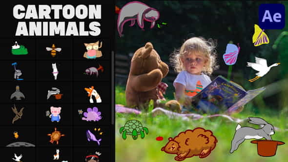 Cartoon Animals Animations 01 for - VideoHive 34858446
