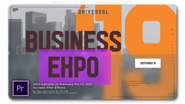 Business Expo Typography - VideoHive 34047325
