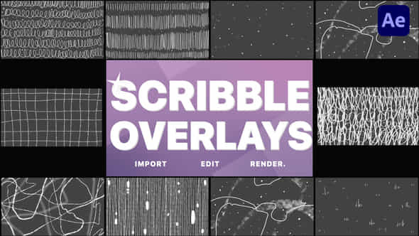 Abstract Scribble Overlays - VideoHive 47406651
