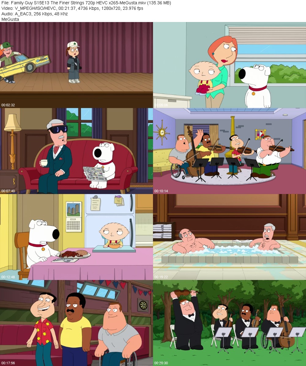 Family Guy S15E13 The Finer Strings 720p HEVC x265-MeGusta