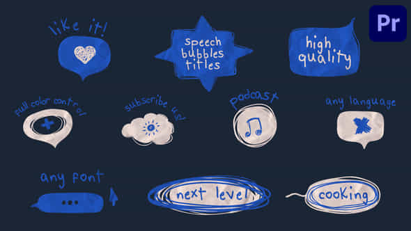 Speech Bubbles Titles - VideoHive 44197856