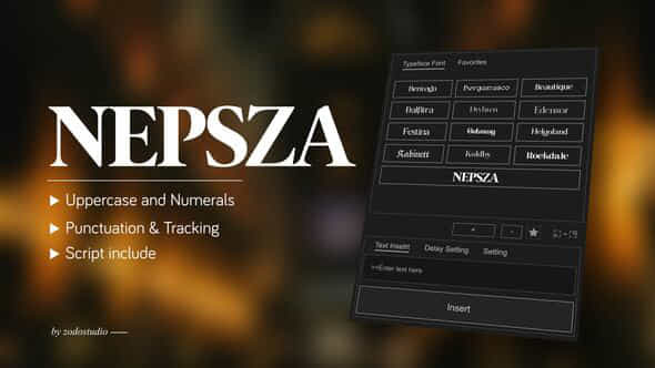 Animated Typeface Nepsza - VideoHive 59105379
