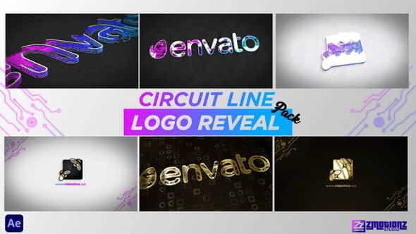 Circuit Line Logo Reveal - VideoHive 34773603