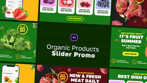 Organic Products Slider - VideoHive 45654676