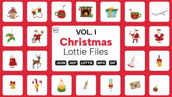 Christmas Lottie Files - VideoHive 40871165
