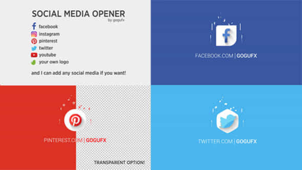 Social Media Opener - VideoHive 19572630 Social Media Opener - VideoHive 19572630