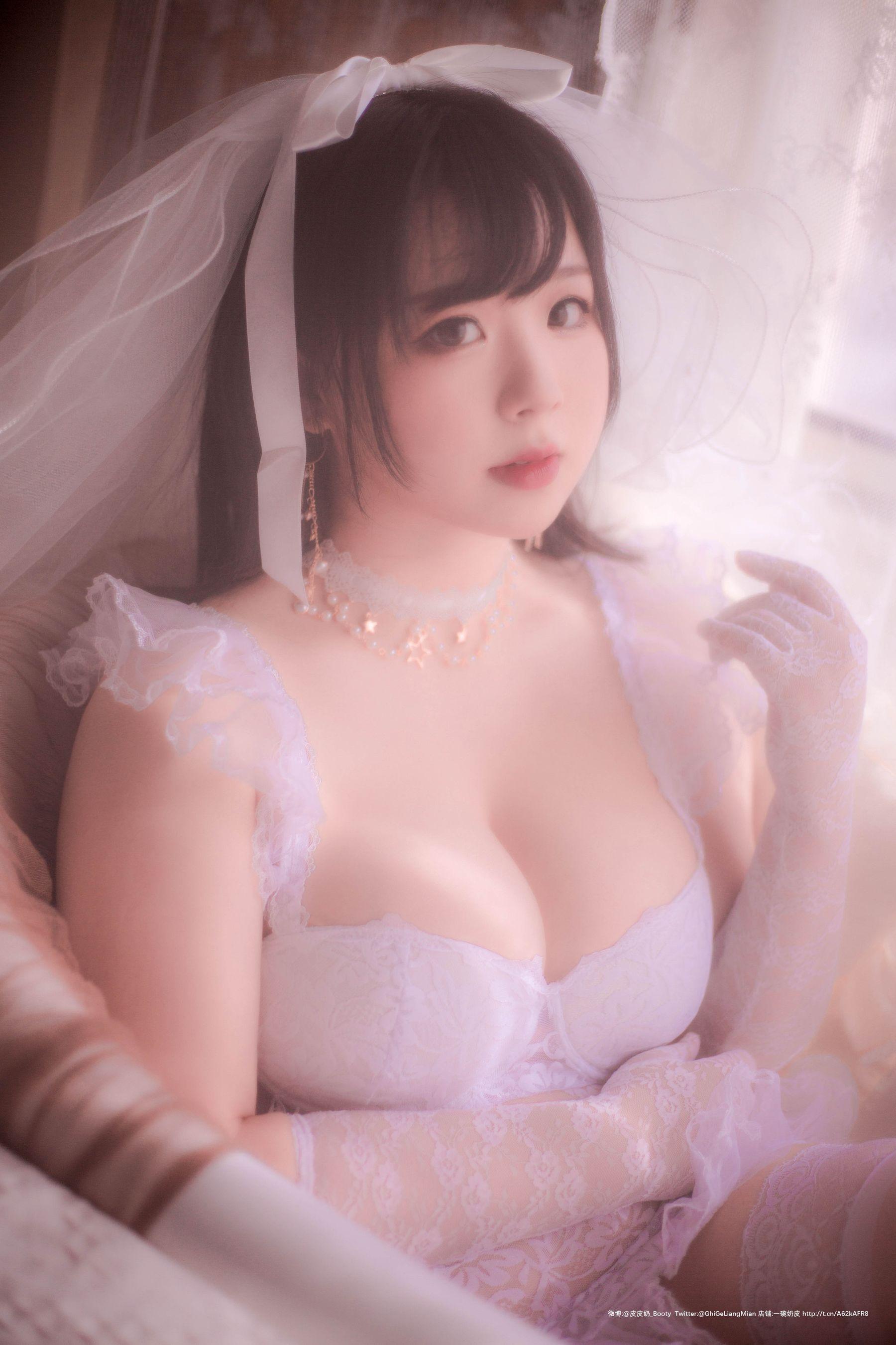 [Cosplay] 皮皮奶可可爱了啦 – 朦胧婚纱(64)