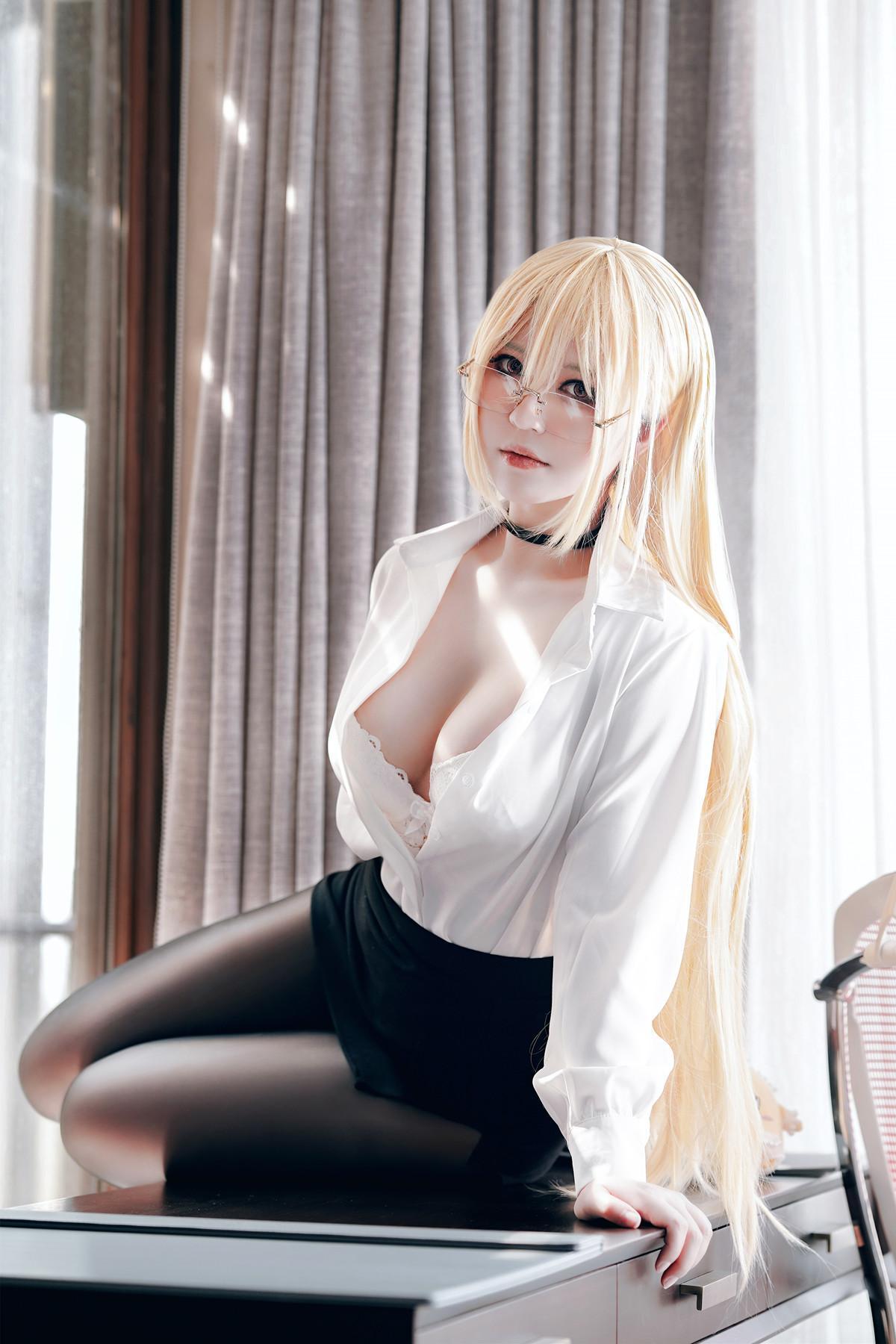 Cosplay 半半子Banbanko 碧蓝航线 怨仇OL(18)