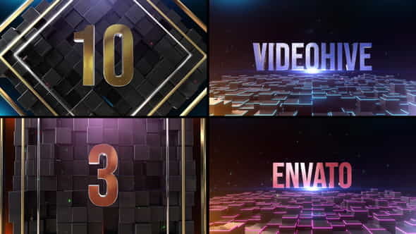 Metal Cube Countdown - VideoHive 35459869