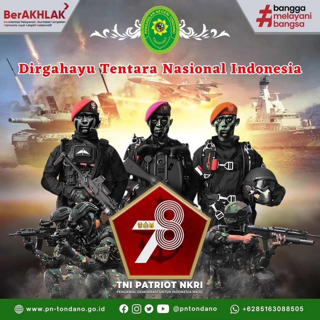 Selamat Ulang Tahun ke-78 Tentara Nasional Indonesia
