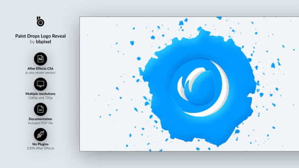 Paint Drop Logo Reveal - VideoHive 30948454