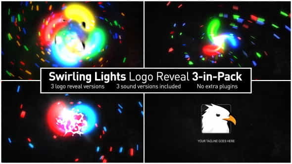 Swirling Lights Logo Reveal 3-in-Pack - VideoHive 6813791