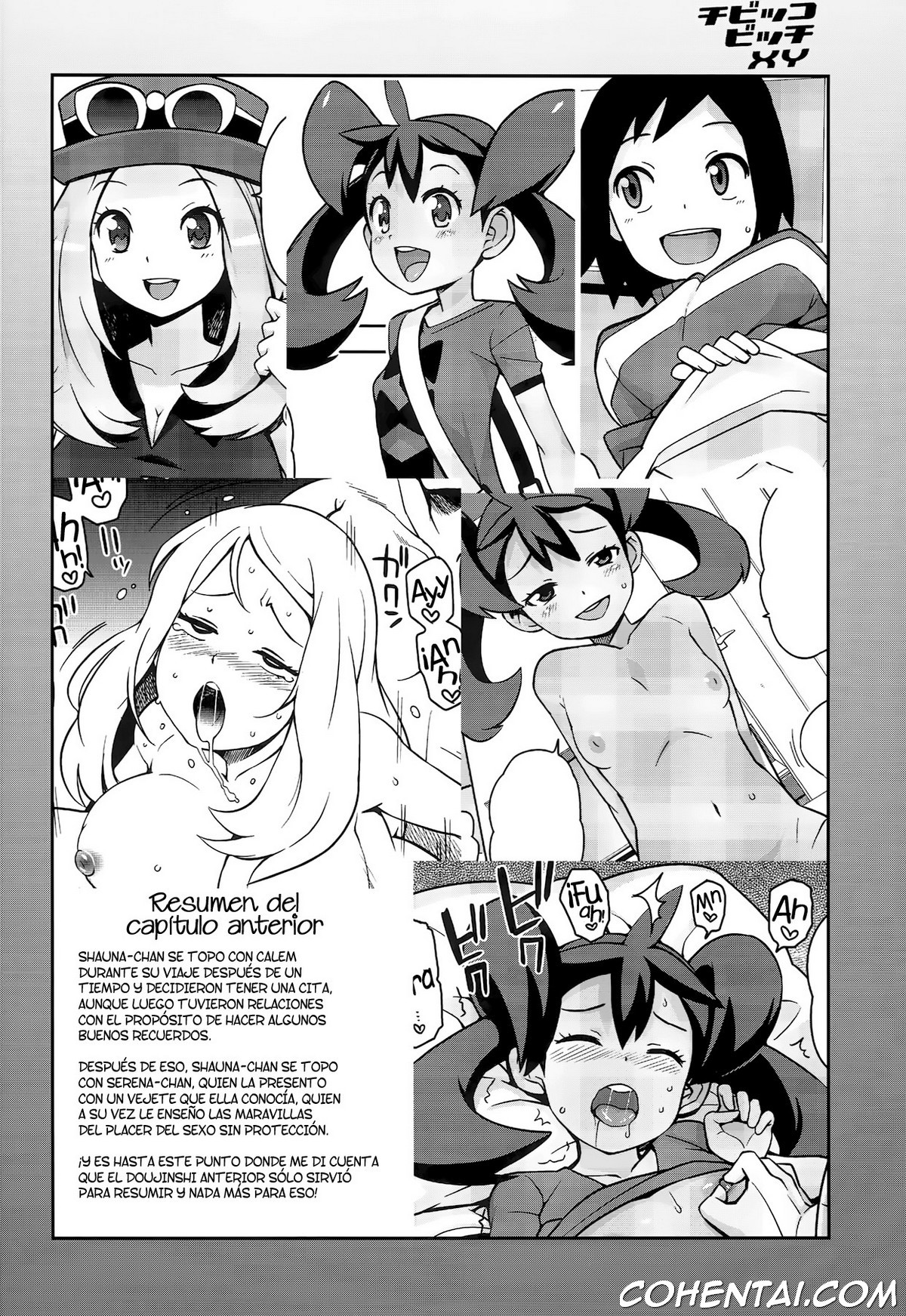 Chibikko Bitch XY 2 (Pokémon) xxx comics manga porno doujin hentai español sexo Calem Pokémon Shauna