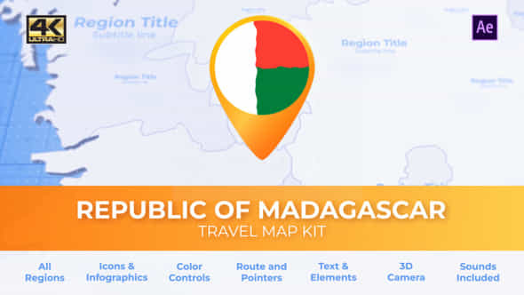 Madagascar Map - - VideoHive 40308039