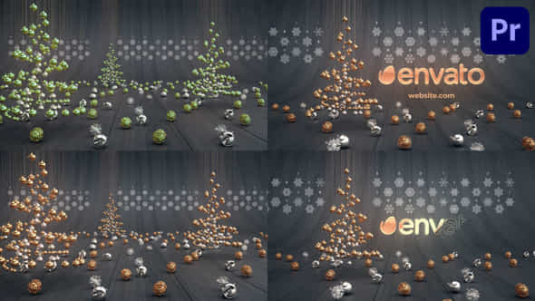 Gold Christmas Logo For Premiere Pro - VideoHive 48823594