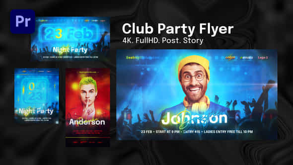 Club Party Flyer Premiere Pro - VideoHive 50874327