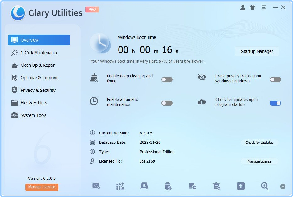 Glary Utilities Pro 6.13.0.17 Multilingual FC Portable WMeftqAg_o