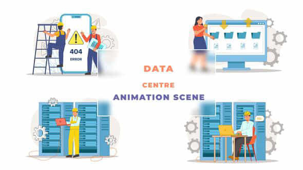 Data Centre Animation - VideoHive 42926239