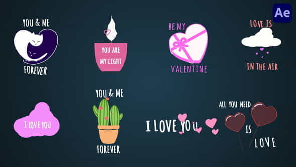 Valentines Day text animations [After - VideoHive 37569129