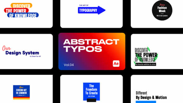 Abstract Typos 04 - VideoHive 43857512