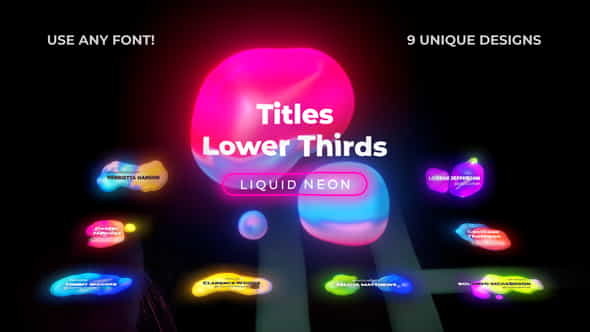 Liquid Neon Lower Thirds 4 - VideoHive 26317735