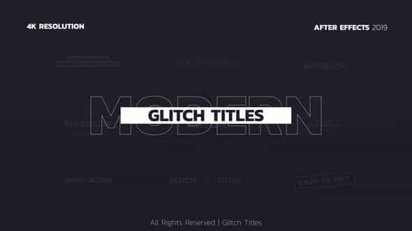 Glitch Titles - VideoHive 34064937