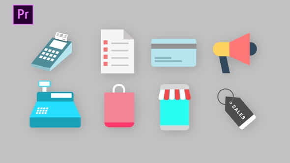 Shopping Icons Pack - VideoHive 34260204